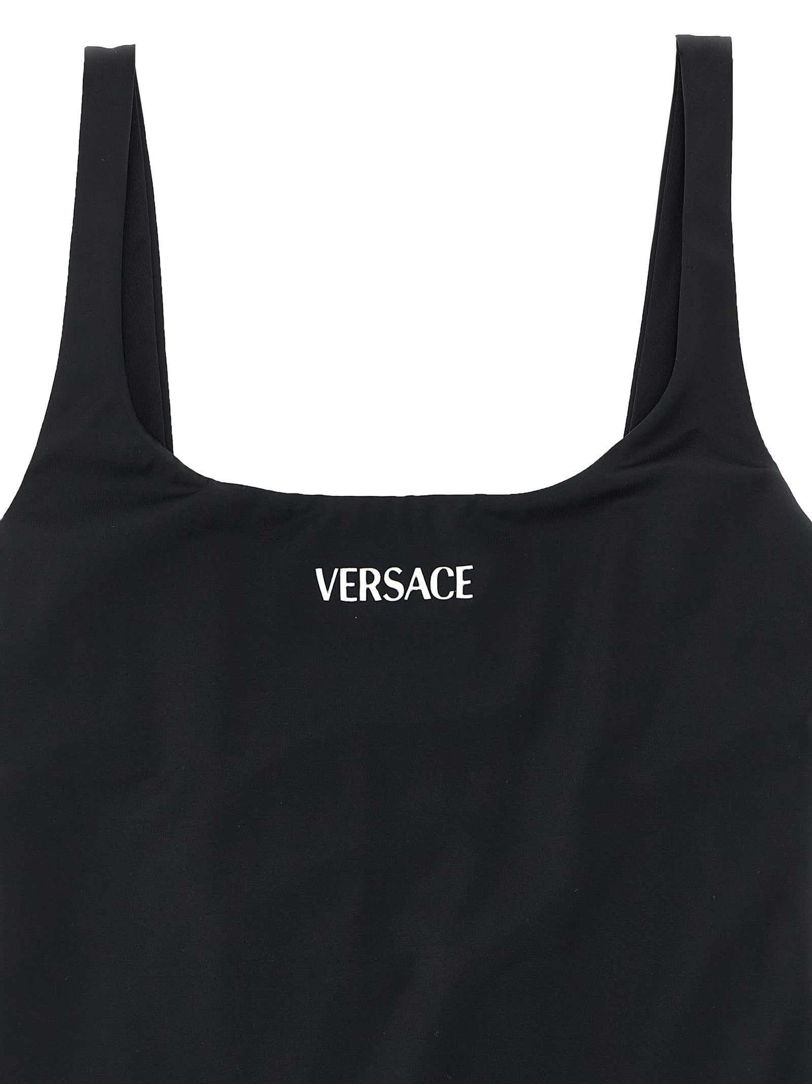 Versace Logo one-piece swimsuit Black Nylon Beachwear