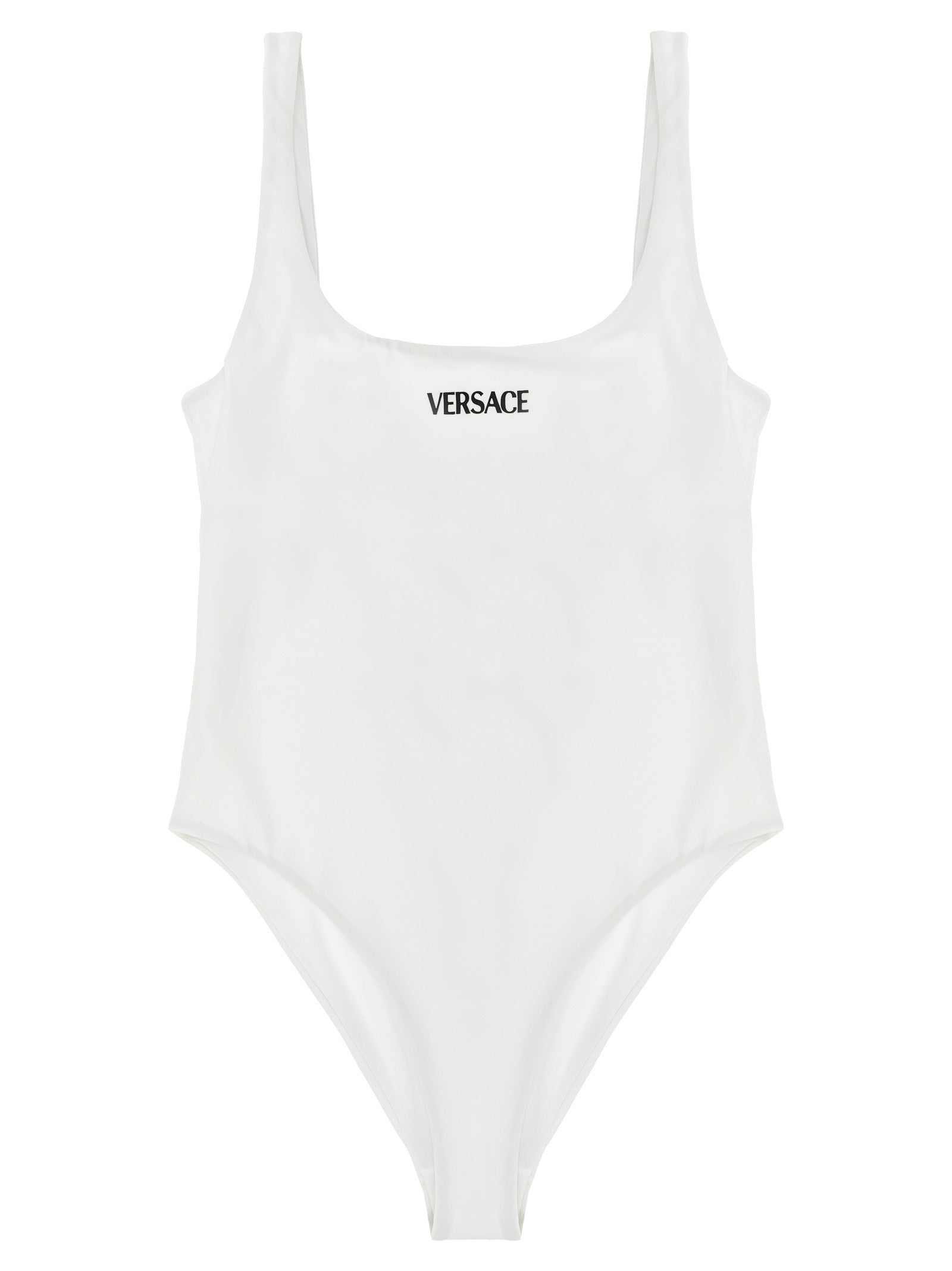 Versace Logo one-piece swimsuit White Nylon Beachwear