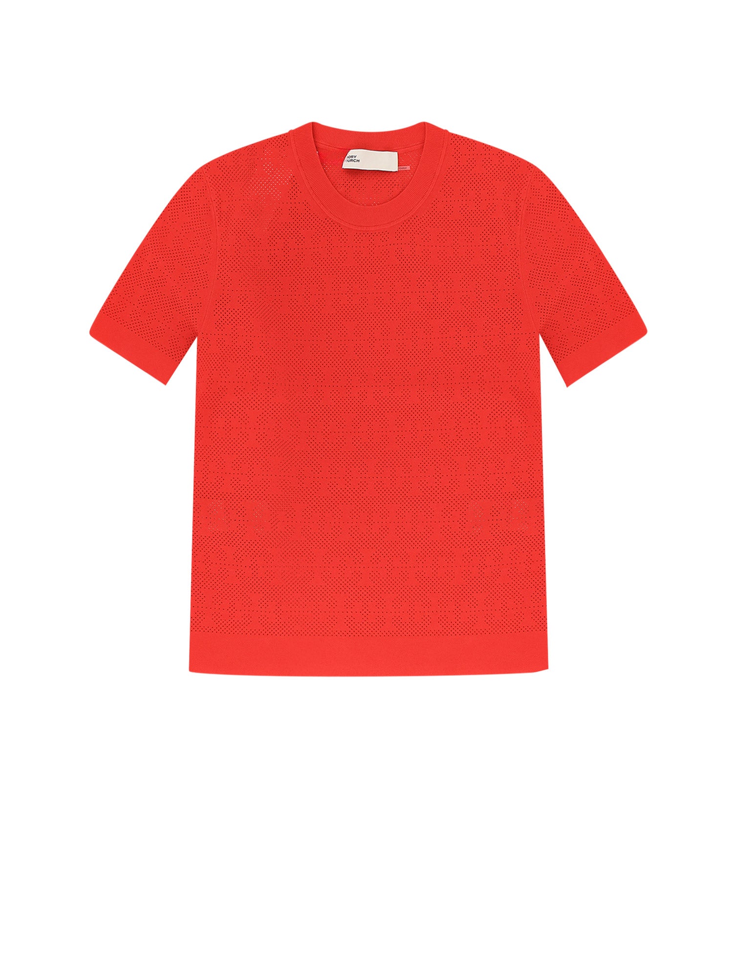 Tory Burch T-shirts and Polos Blazing Red Viscosa Poliestere
