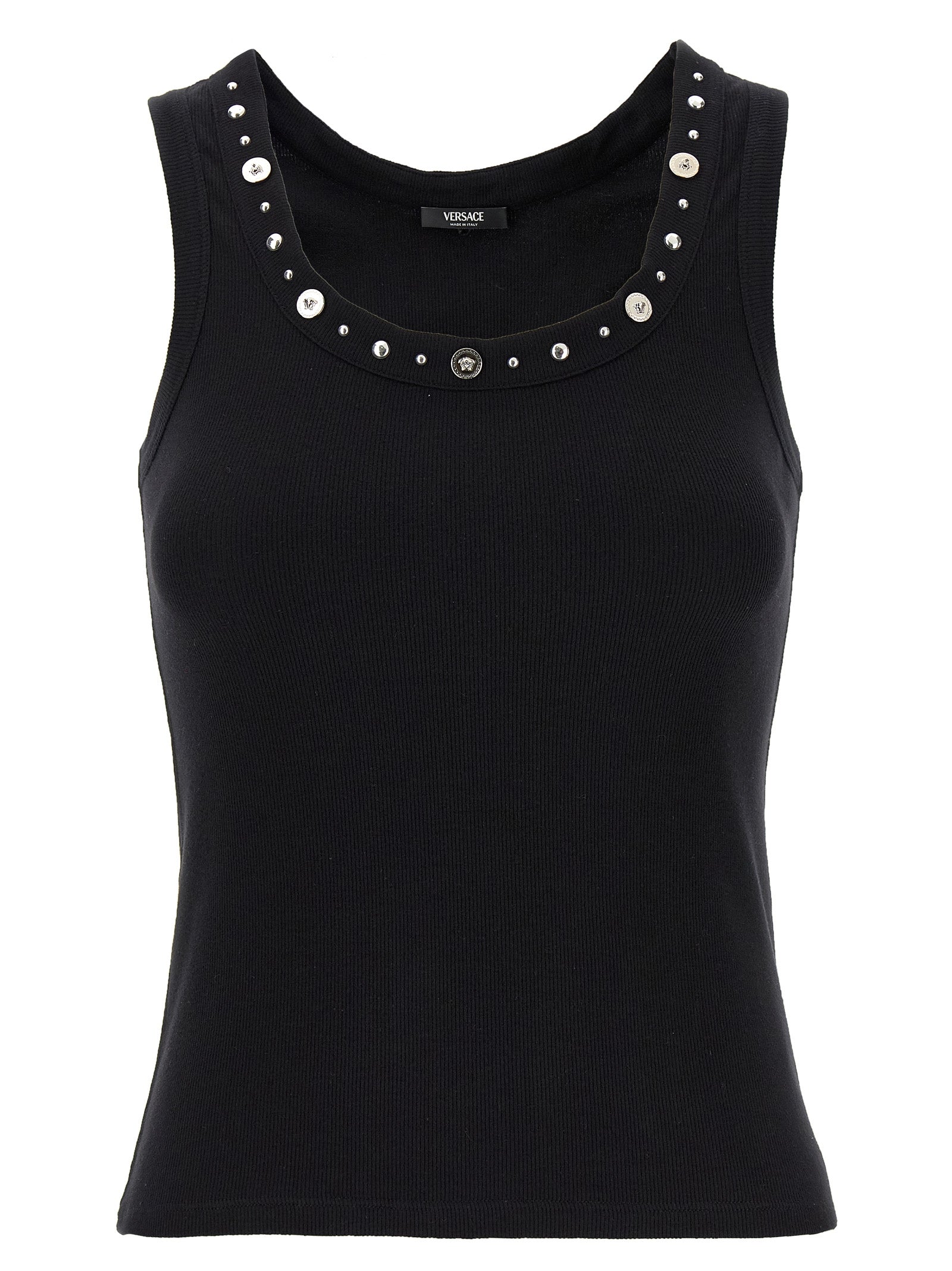 Medusa tank top Black Cotton Tops
