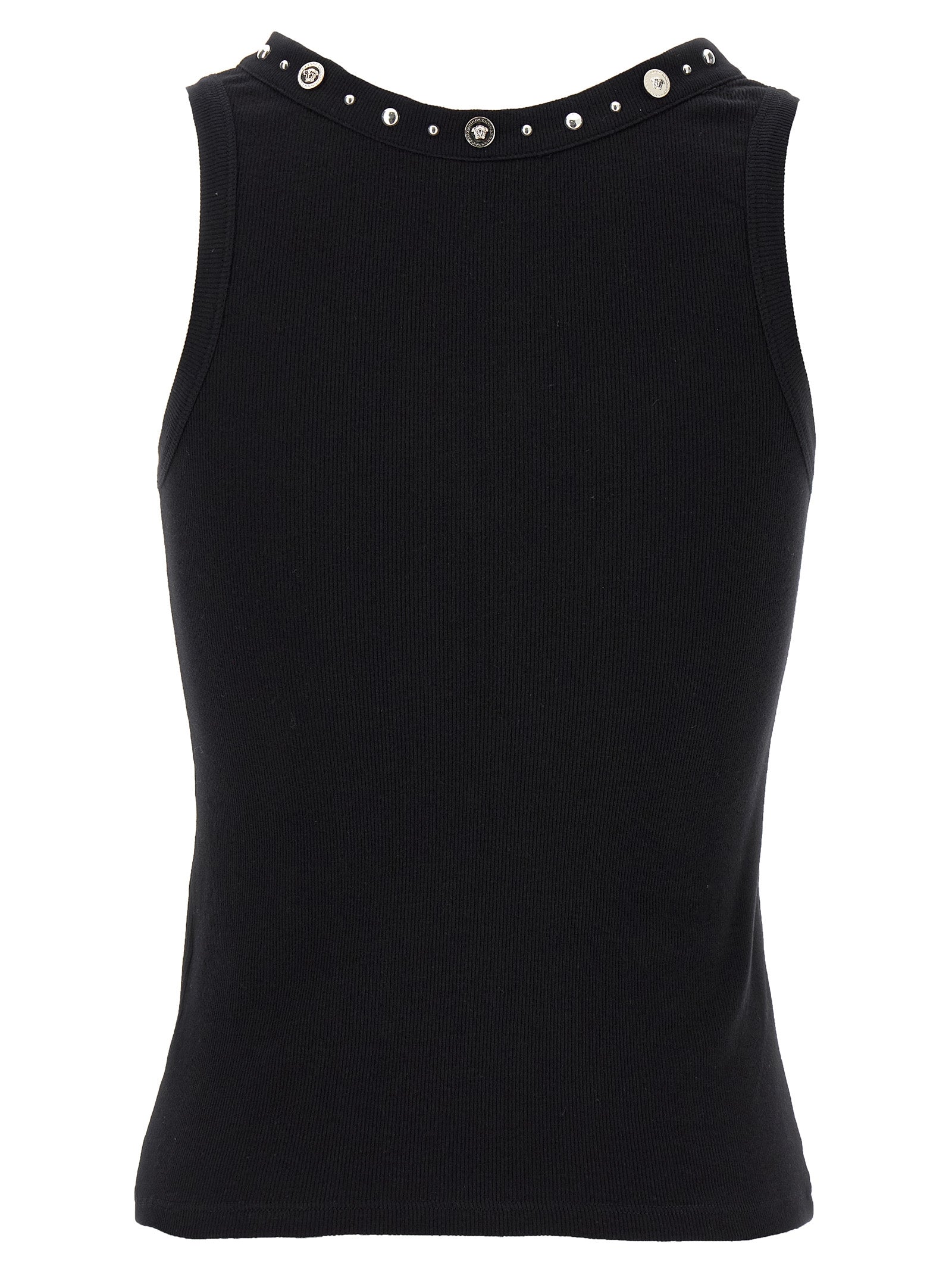 Medusa tank top Black Cotton Tops