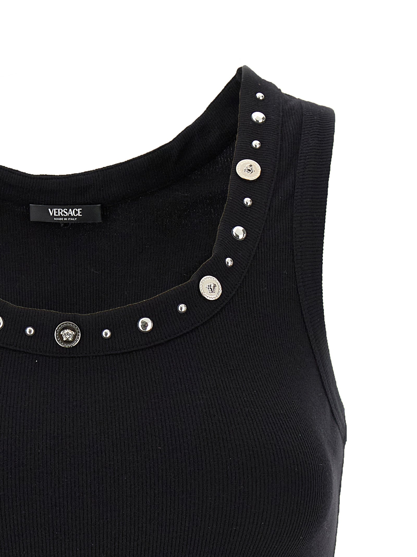Medusa tank top Black Cotton Tops