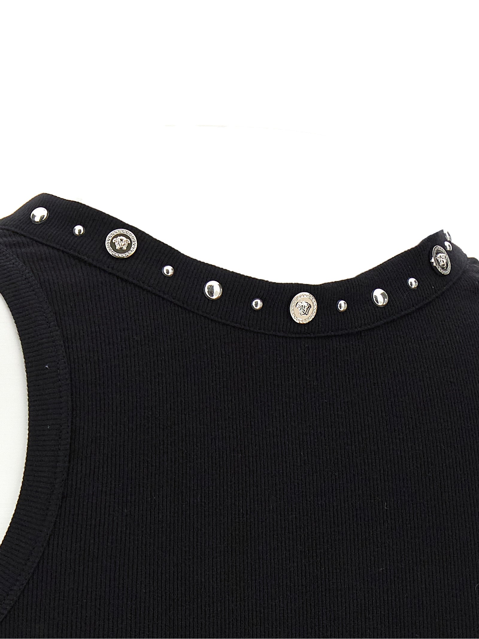 Medusa tank top Black Cotton Tops