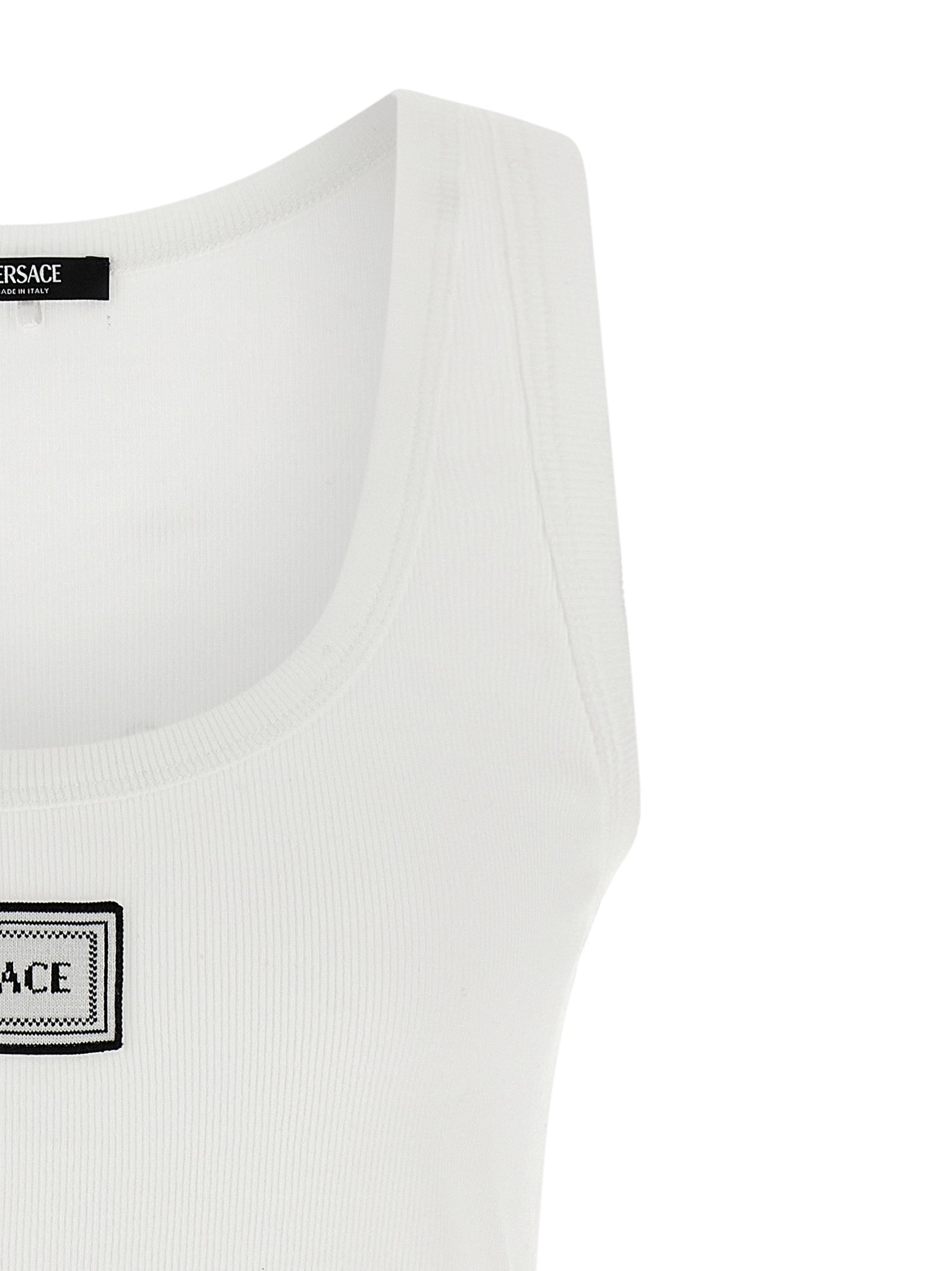 90s Vintage Logo Top White Cotton Tops
