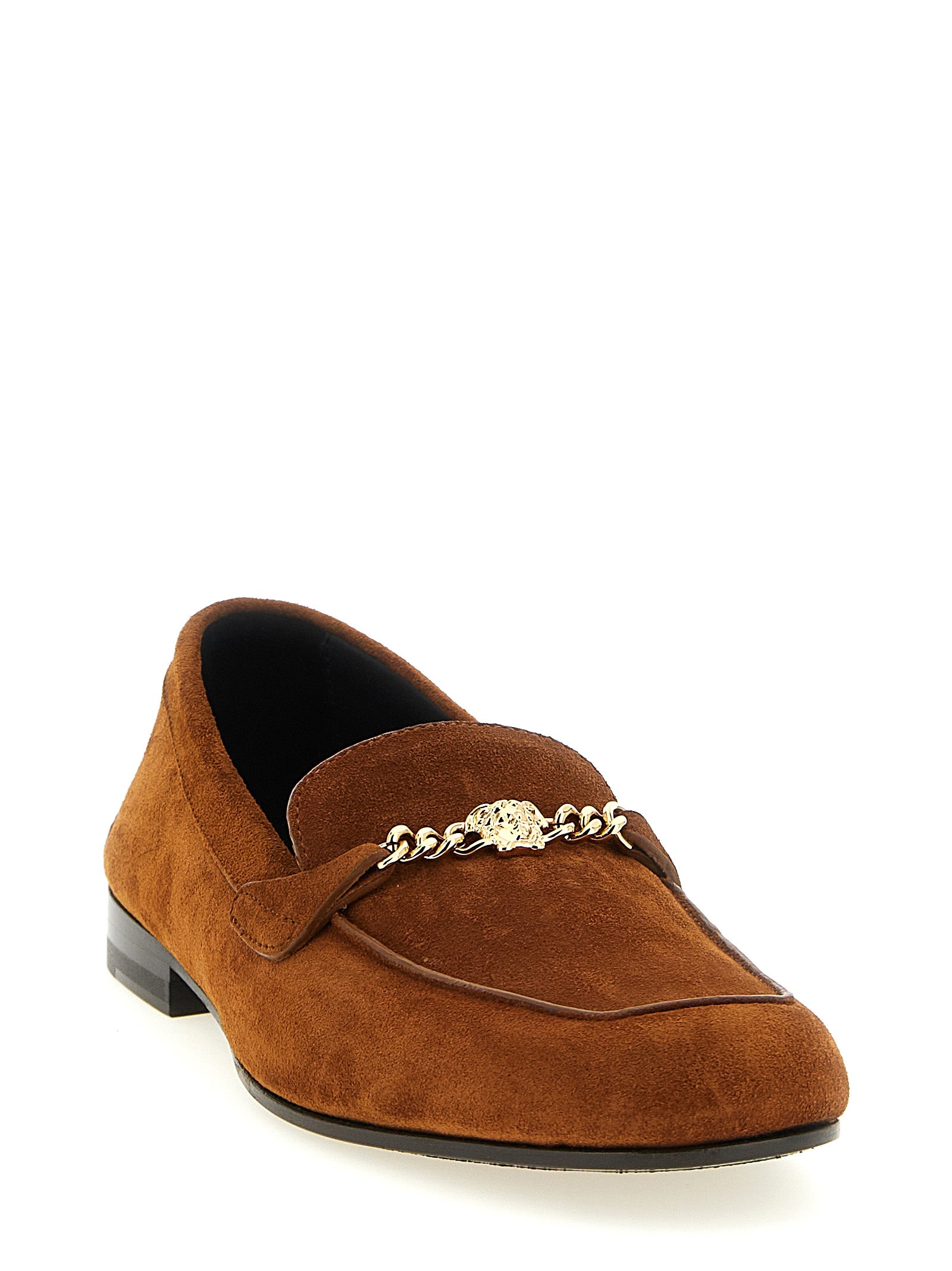 Medusa slippers Brown Calfskin Leather (bos Taurus) Loafers