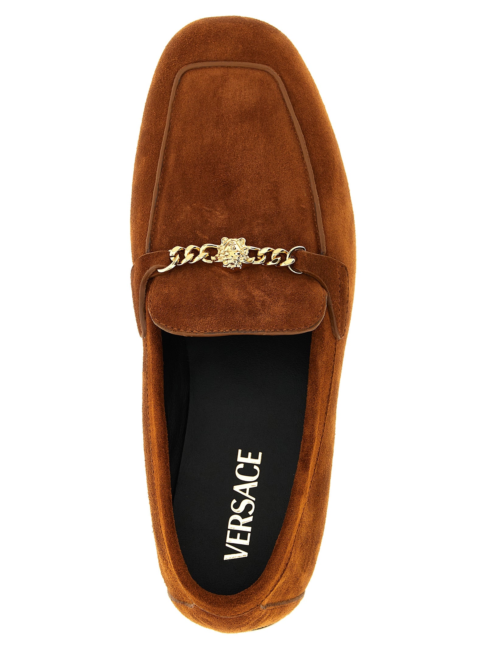 Medusa slippers Brown Calfskin Leather (bos Taurus) Loafers