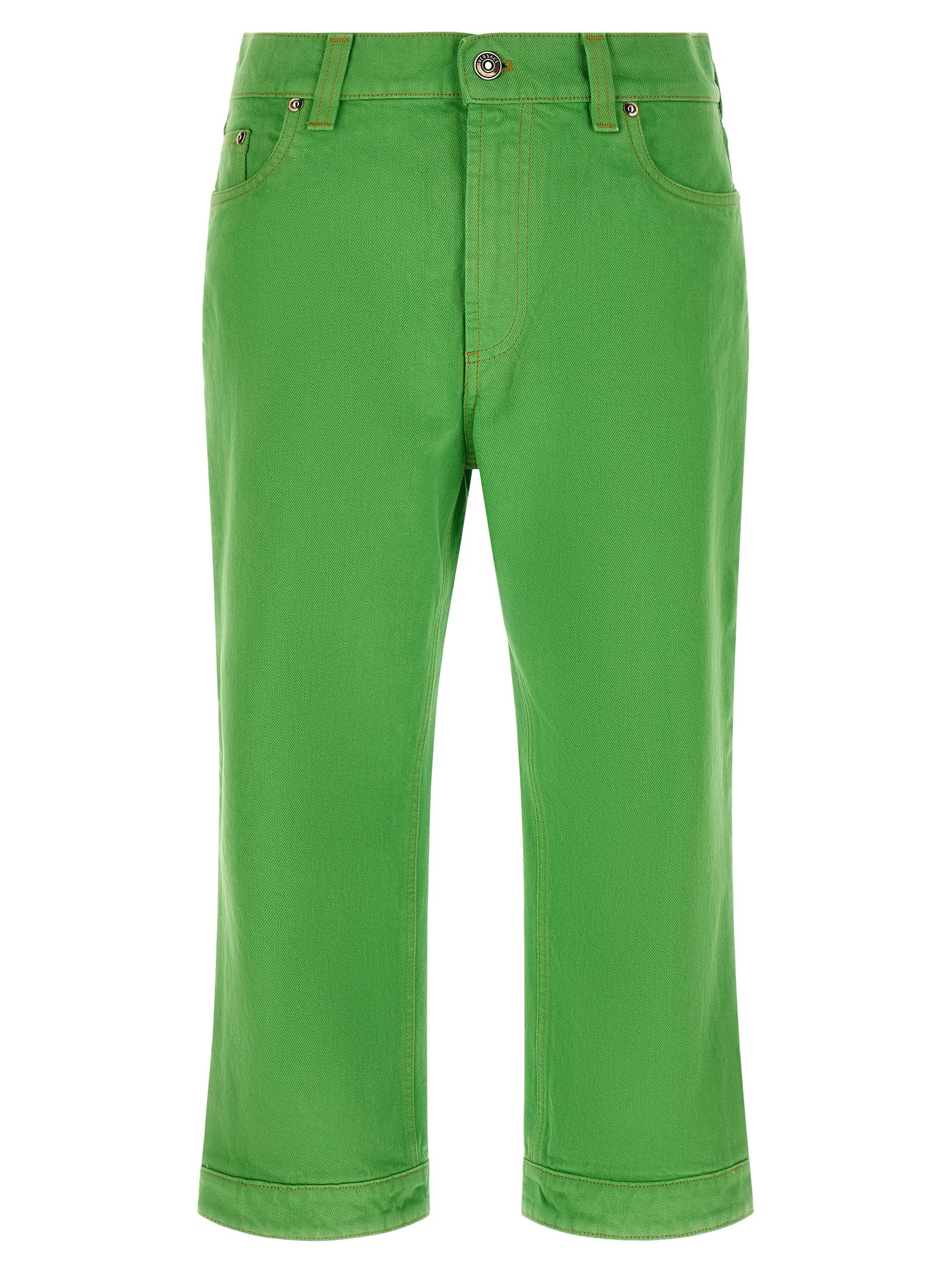Capri Jeans Green Cotton