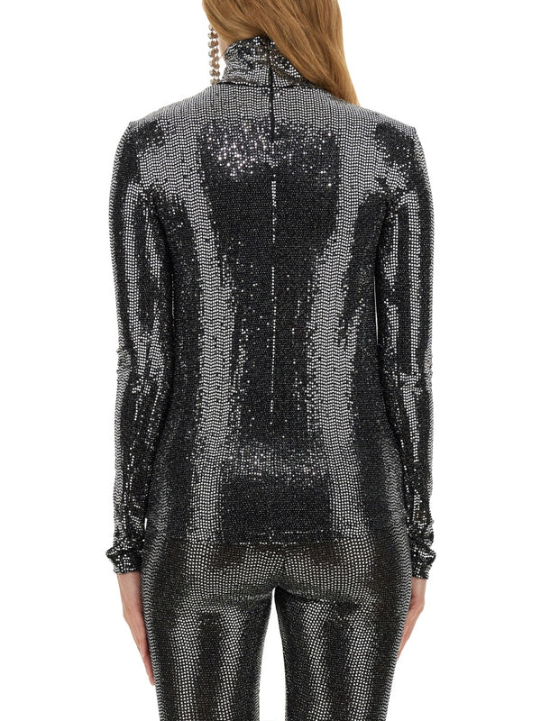 Joyela Top Black Nylon Tops
