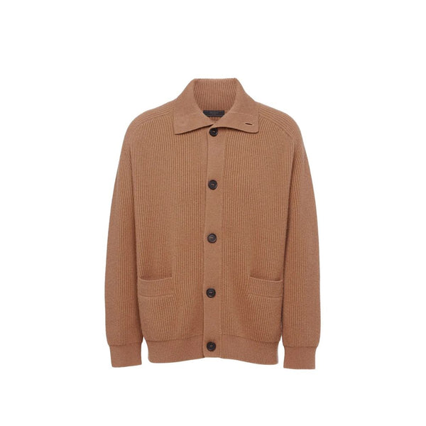 Prada 100% Cashmere cardigan in brown