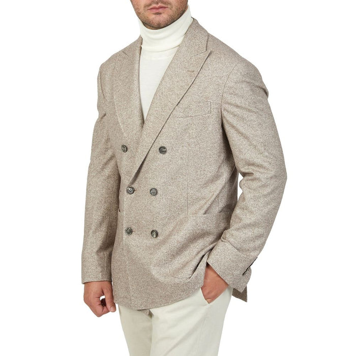 Brunello Cucinelli 2% Cashmere blazer in beige — view 2