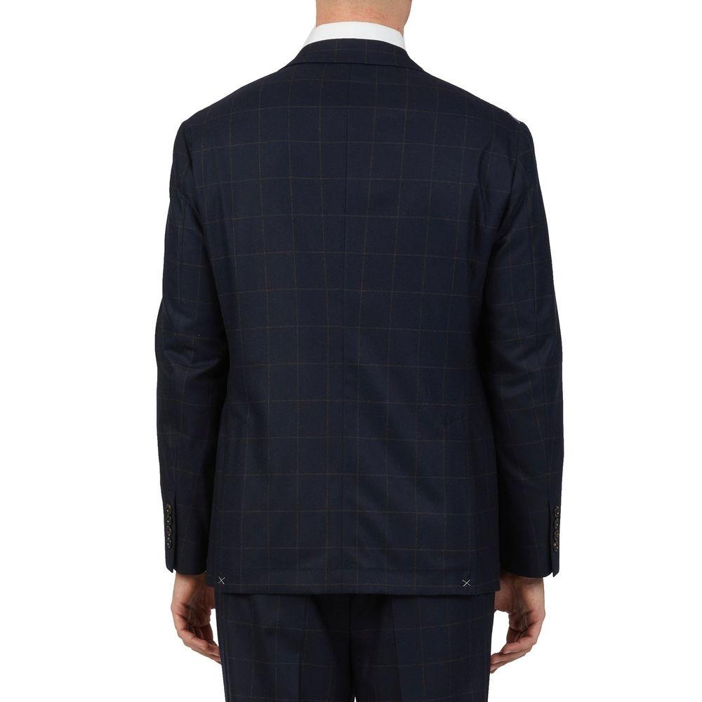 Brunello Cucinelli 93% Wool pant suit in navy — view 4