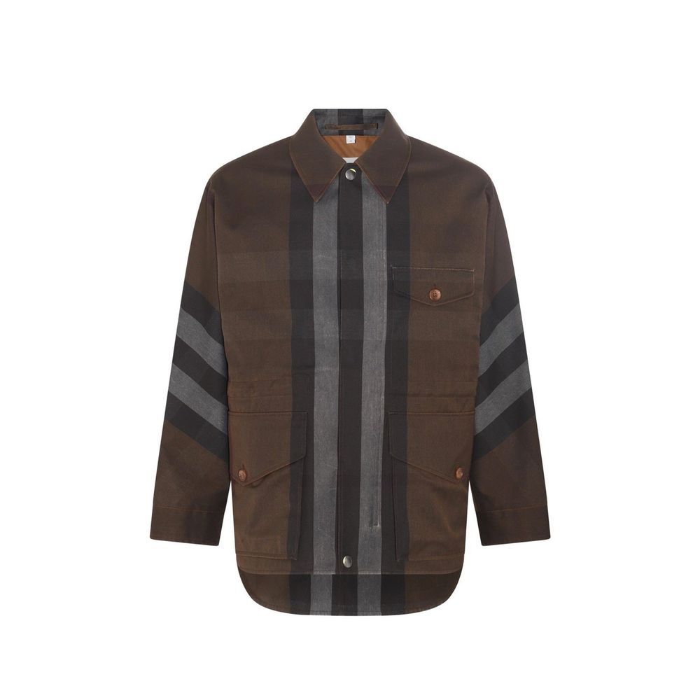 Burberry 34% Cotton overshirt in brown