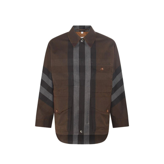 Burberry 34% Cotton overshirt in brown