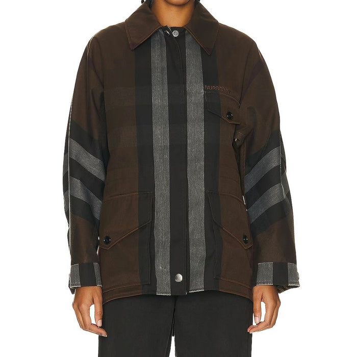 Burberry 34% Cotton overshirt in brown — view 2