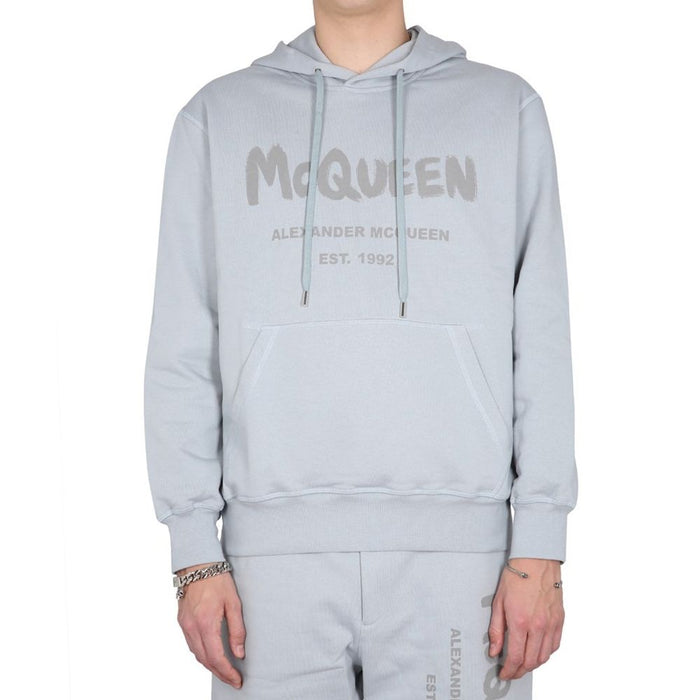 Alexander McQueen 100% Cotton hoodie in gray — view 2