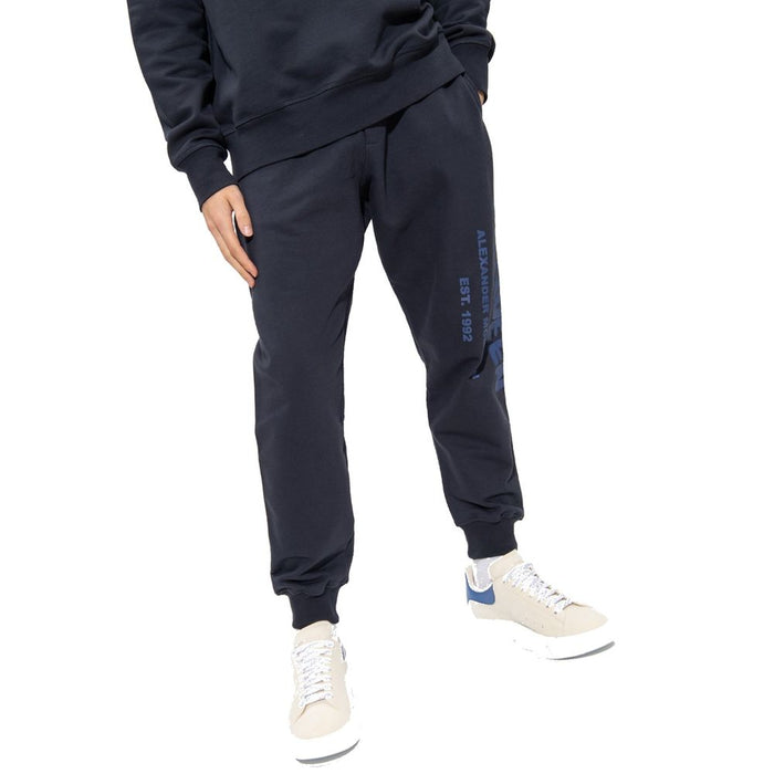 Alexander McQueen 100% Cotton joggers in blue — view 2