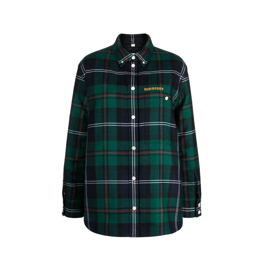 Burberry 100% Wool shirt in green