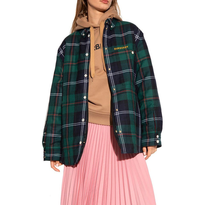Burberry 100% Wool shirt in green — view 2