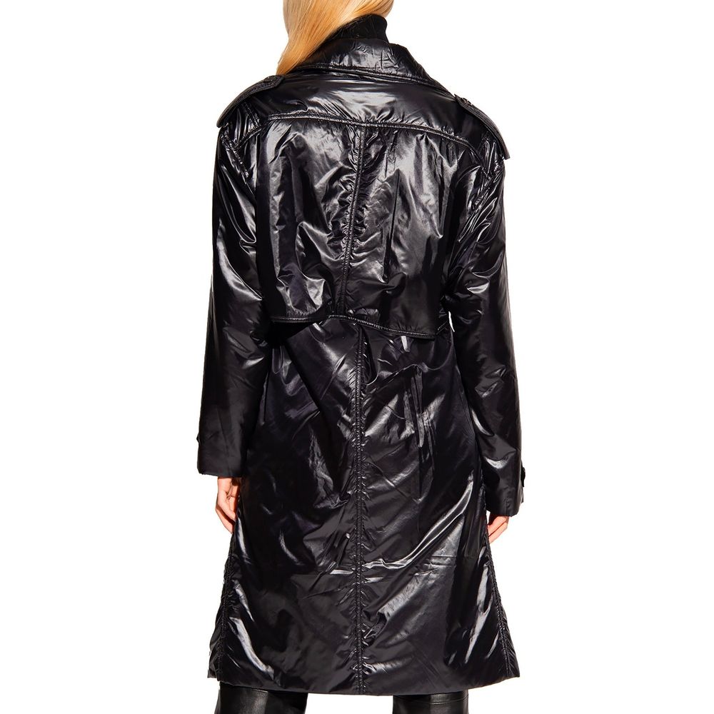 Saint Laurent 100% polyamide coat in black — view 3