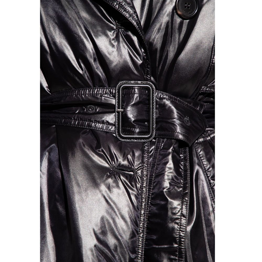 Saint Laurent 100% polyamide coat in black — view 4