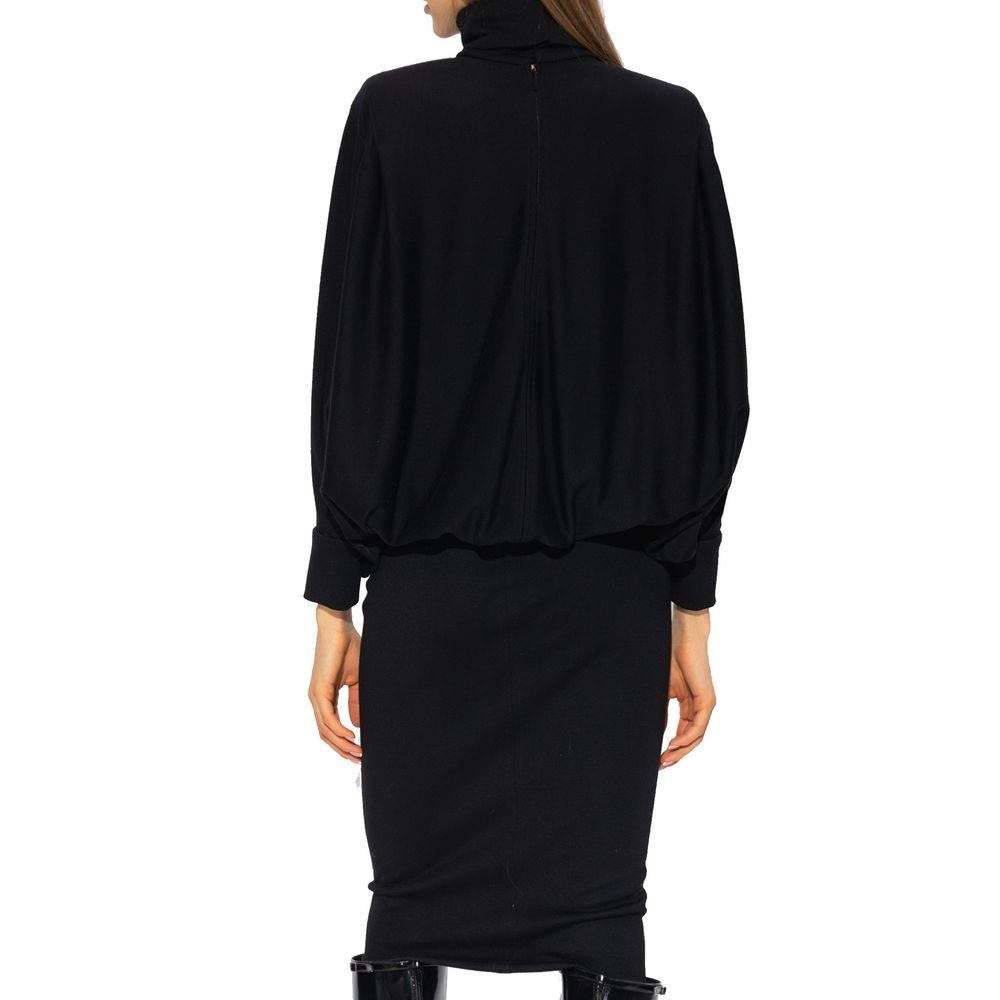 Saint Laurent 100% Wool dress in black — view 3