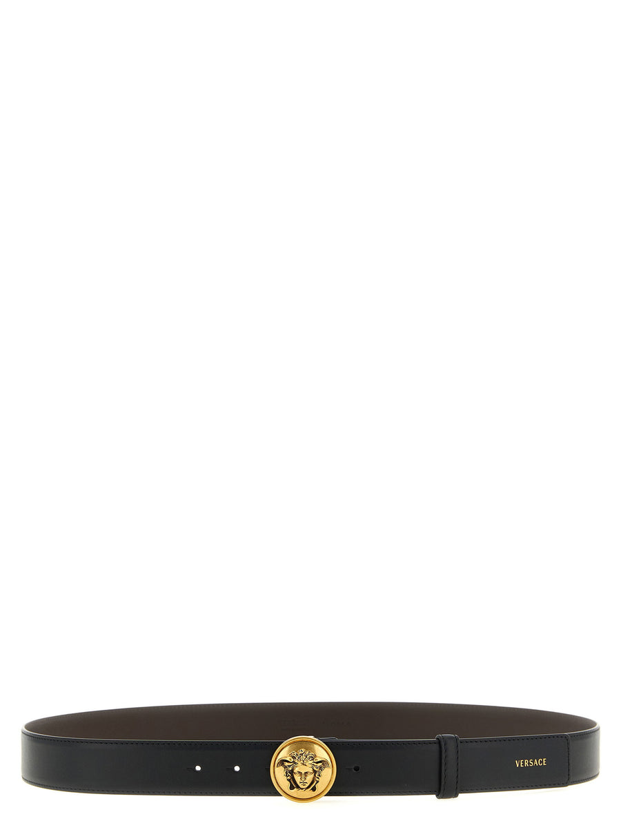 Versace Medusa-Buckle Belt — black