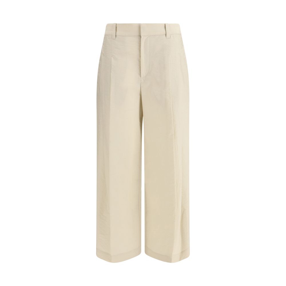 Brunello Cucinelli 75% Cotton trousers in beige