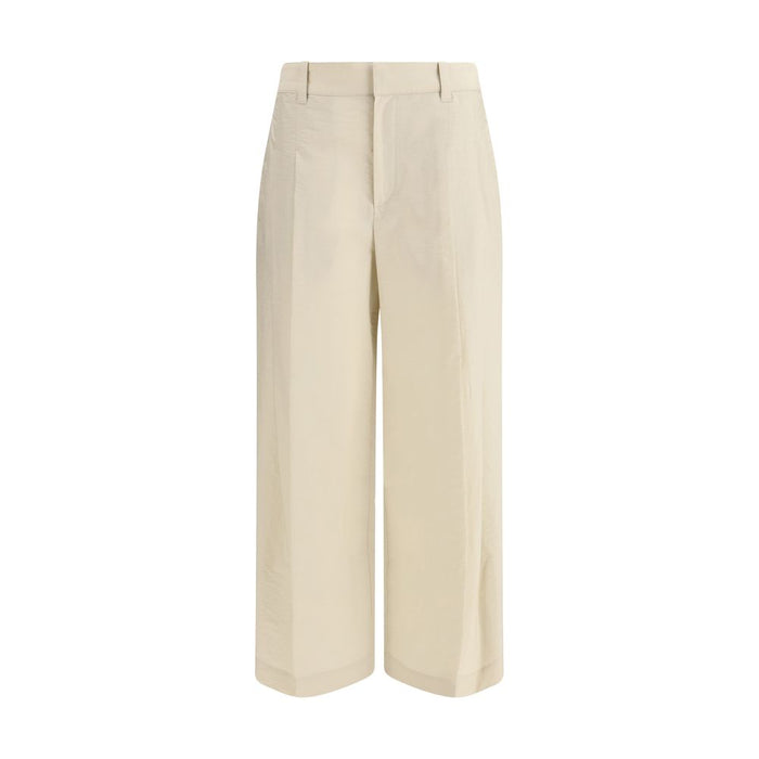 Brunello Cucinelli 75% Cotton trousers in beige
