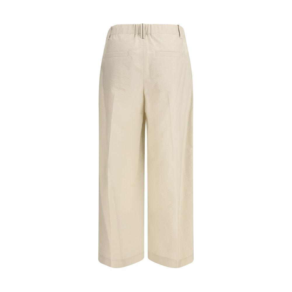 Brunello Cucinelli 75% Cotton trousers in beige — view 2