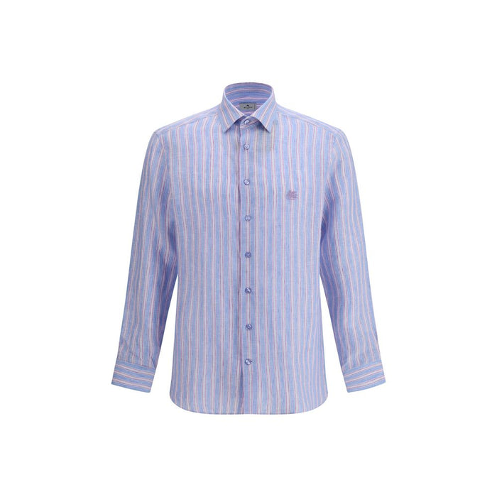 Etro 100% Linen shirt in blue