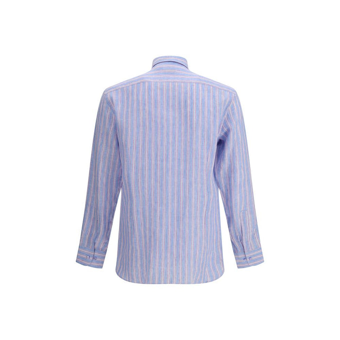 Etro 100% Linen shirt in blue — view 2