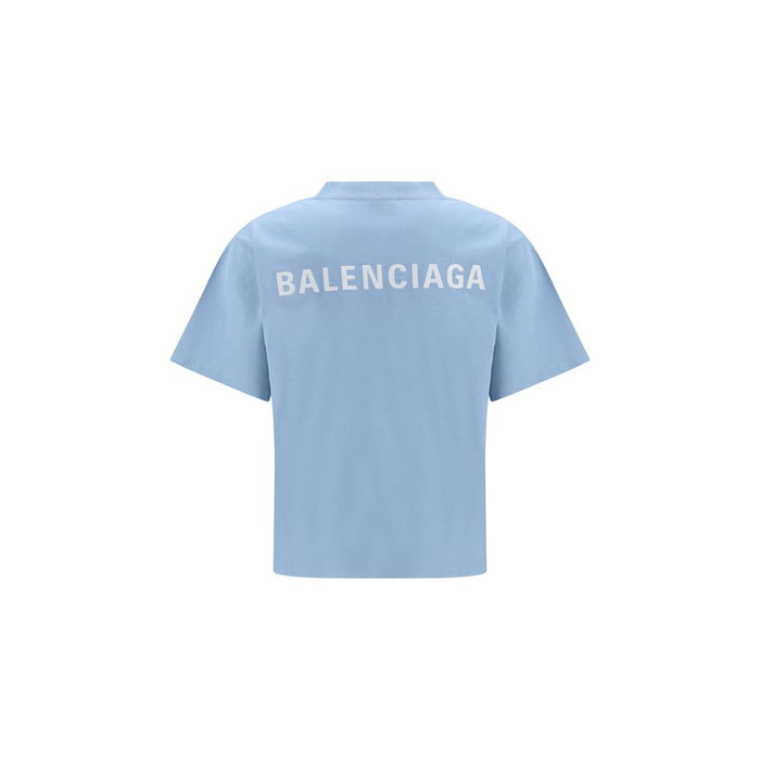 Balenciaga 100% Cotton t-shirt in blue — view 2