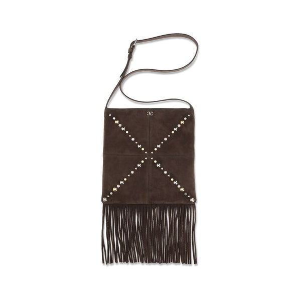 Valentino Garavani 100% Calf Leather Bos Taurus crossbody bag in brown