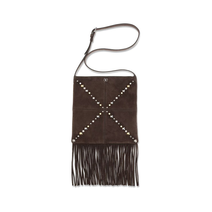 Valentino Garavani 100% Calf Leather Bos Taurus crossbody bag in brown