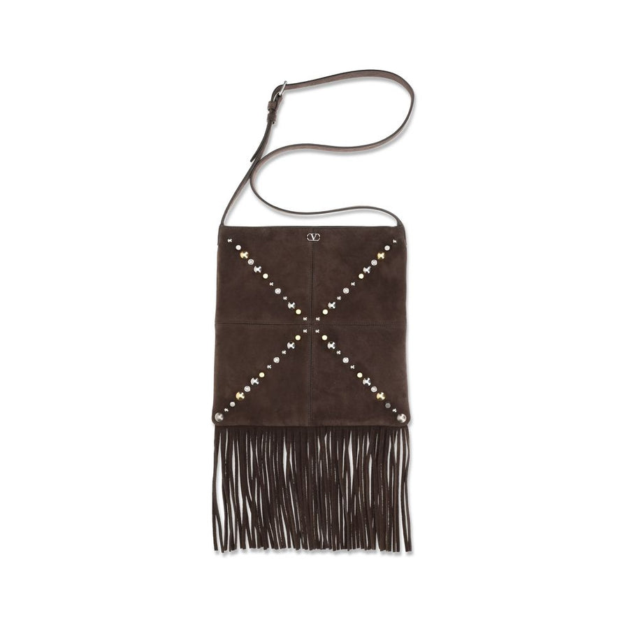 Valentino Garavani 100% Calf Leather Bos Taurus crossbody bag in brown