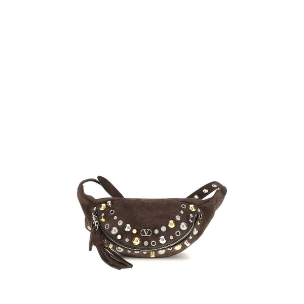 Valentino Garavani 100% Calf Leather Bos Taurus belt bag in brown