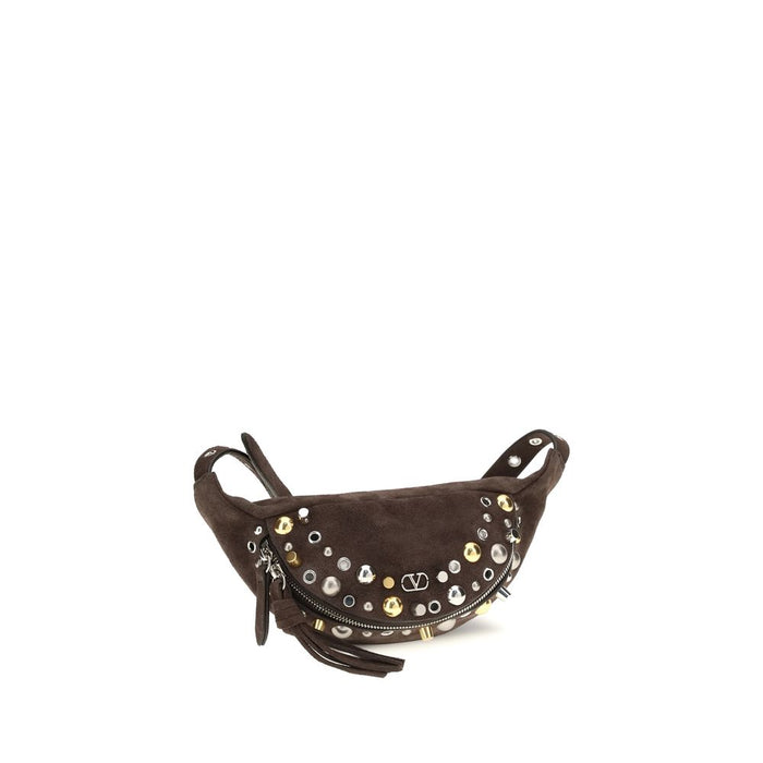 Valentino Garavani 100% Calf Leather Bos Taurus belt bag in brown — view 2