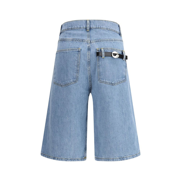 Coperni 100% Cotton bermuda shorts in blue — view 2
