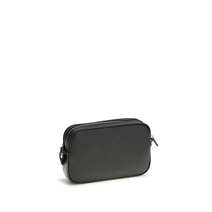Valentino Garavani 100% Calf Leather Bos Taurus crossbody bag in black — view 2