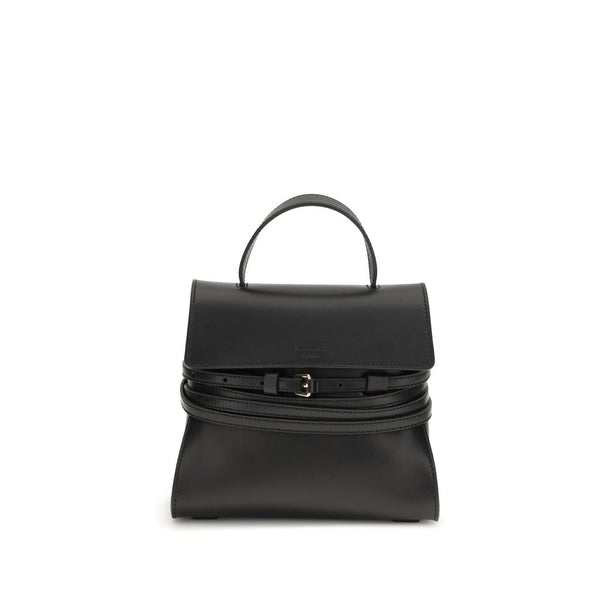 Moschino 100% Calf Leather Bos Taurus top handle bag in black