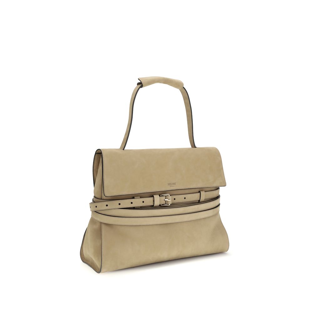 Beige Calf Leather Bos Taurus Handbag Bag