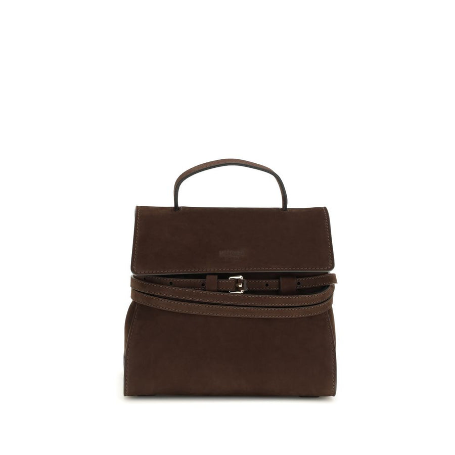 Moschino 100% Calf Leather Bos Taurus top handle bag in brown