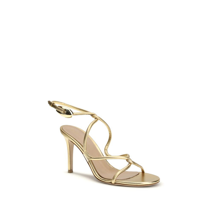 Gianvito Rossi 100% Calf Leather Bos Taurus sandal in gold — view 2
