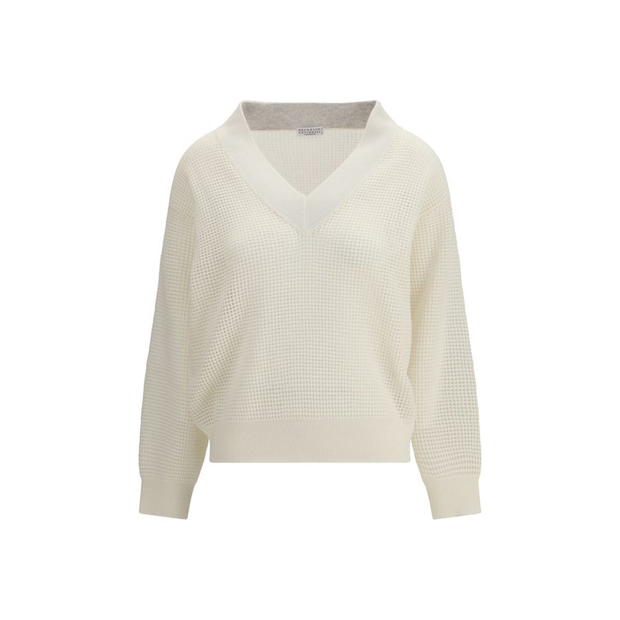 Brunello Cucinelli 100% Cashmere sweater in beige