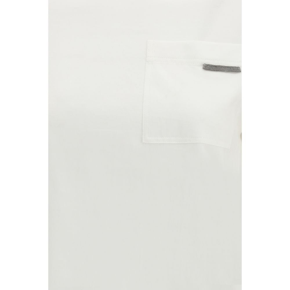 Brunello Cucinelli 100% Cotton t-shirt in white — view 3