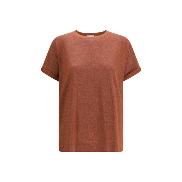 Brunello Cucinelli 51% Kashmir/Capra Hircus t-shirt in bronze