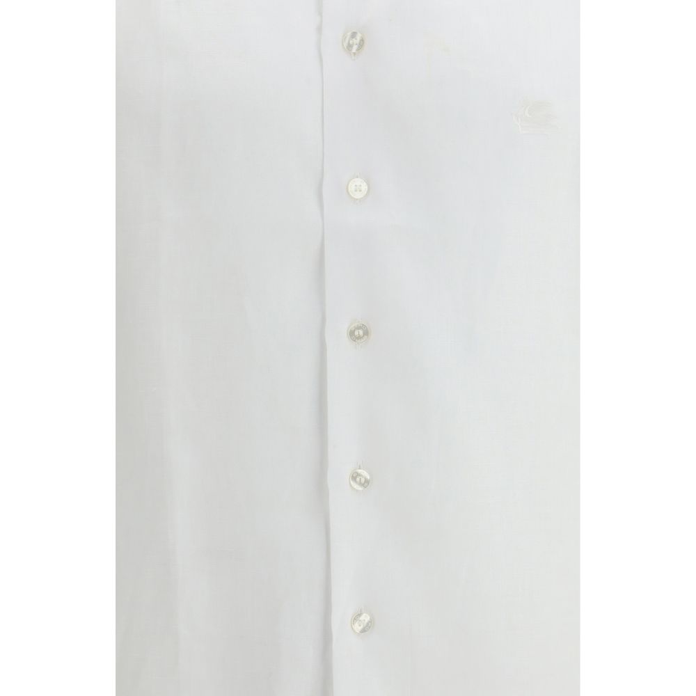 Etro 100% Linen shirt in white — view 3