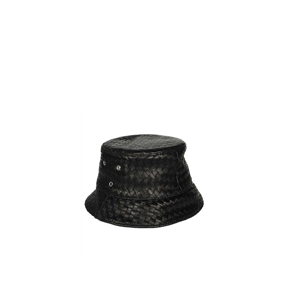 Bottega Veneta BO-9029405540564 100% Lamb Leather bucket hat in black — view 2
