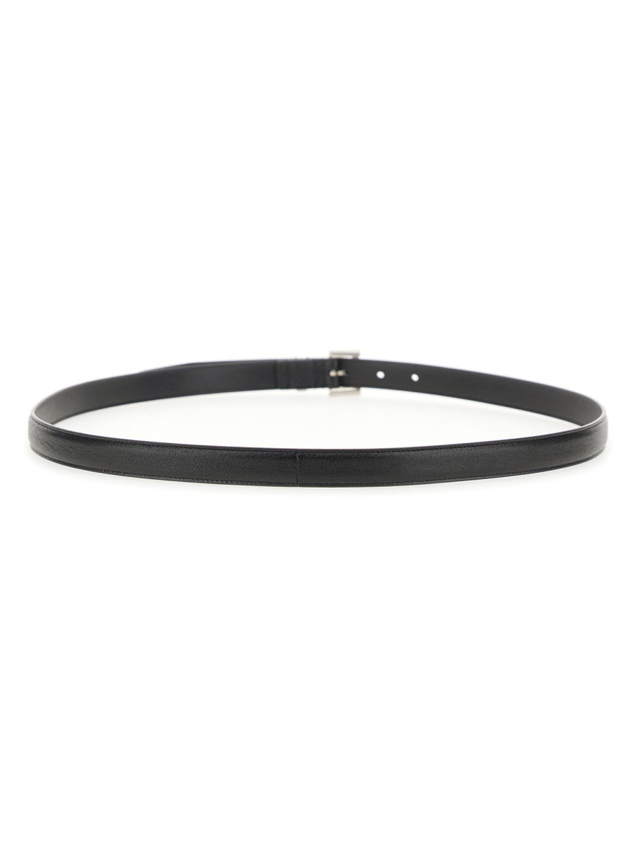Thin Belt Cassandre Black Leather