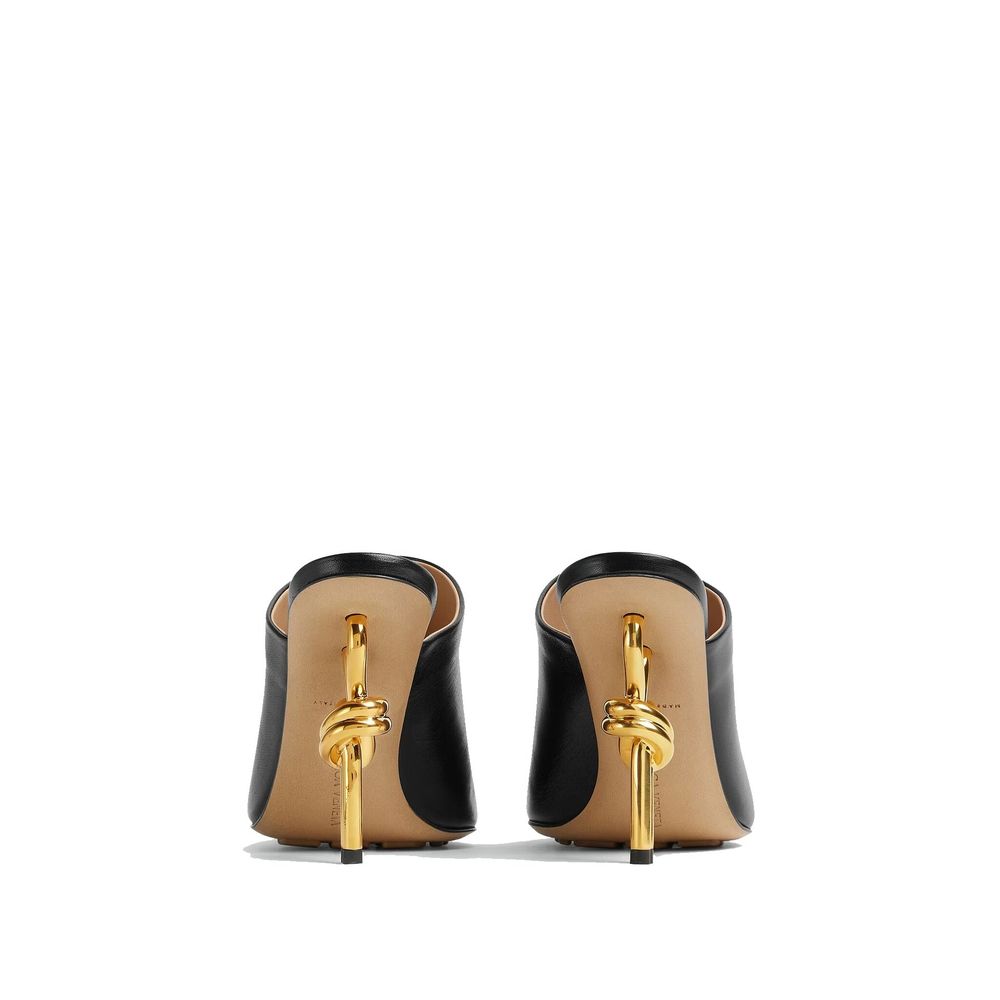 Bottega Veneta Upper: 100% Lamb Leather; Inner: 100% Leather; Insole: 100% Leather; Sole: 100% Rubber mule in black — view 3